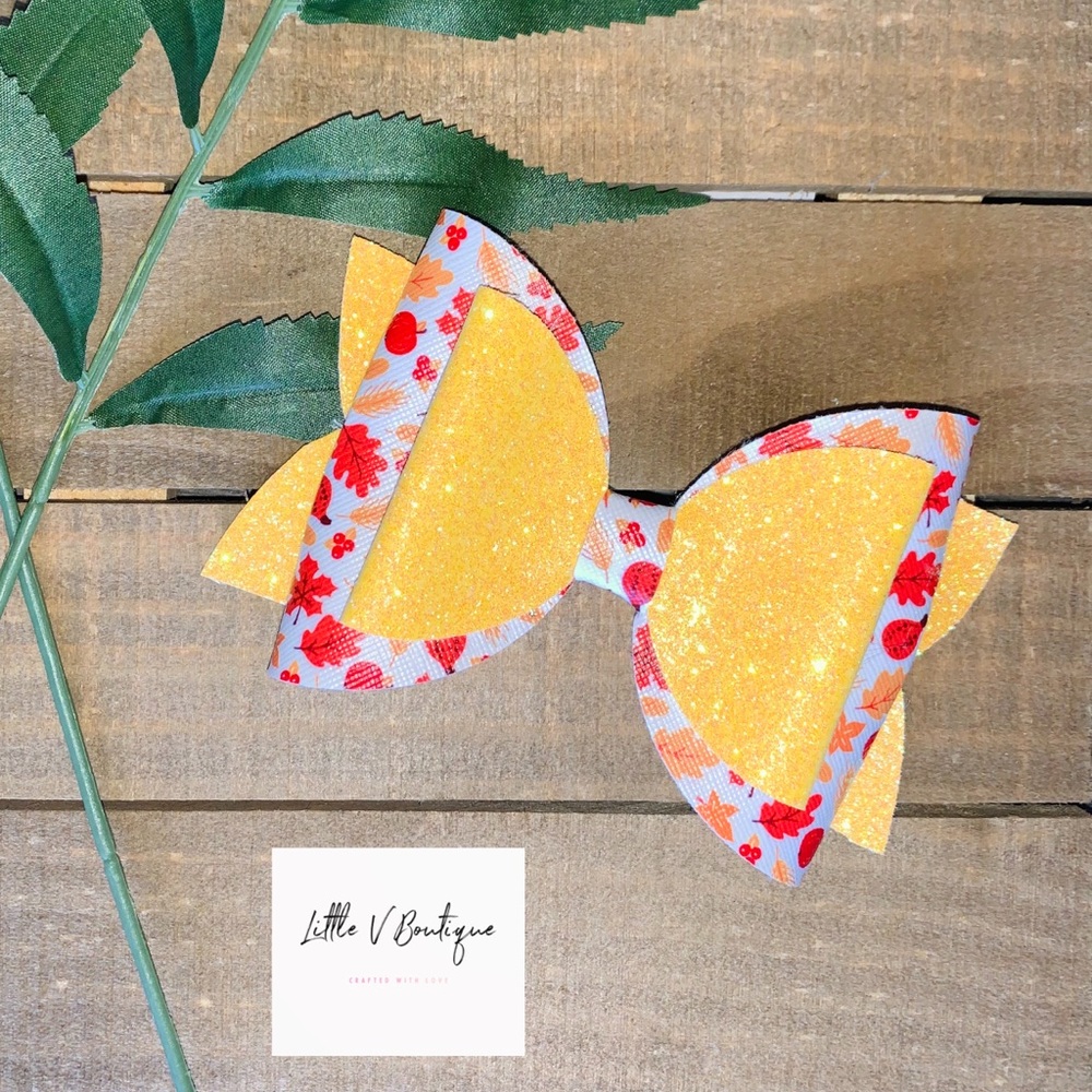 5” Handmade Faux Leather Bows